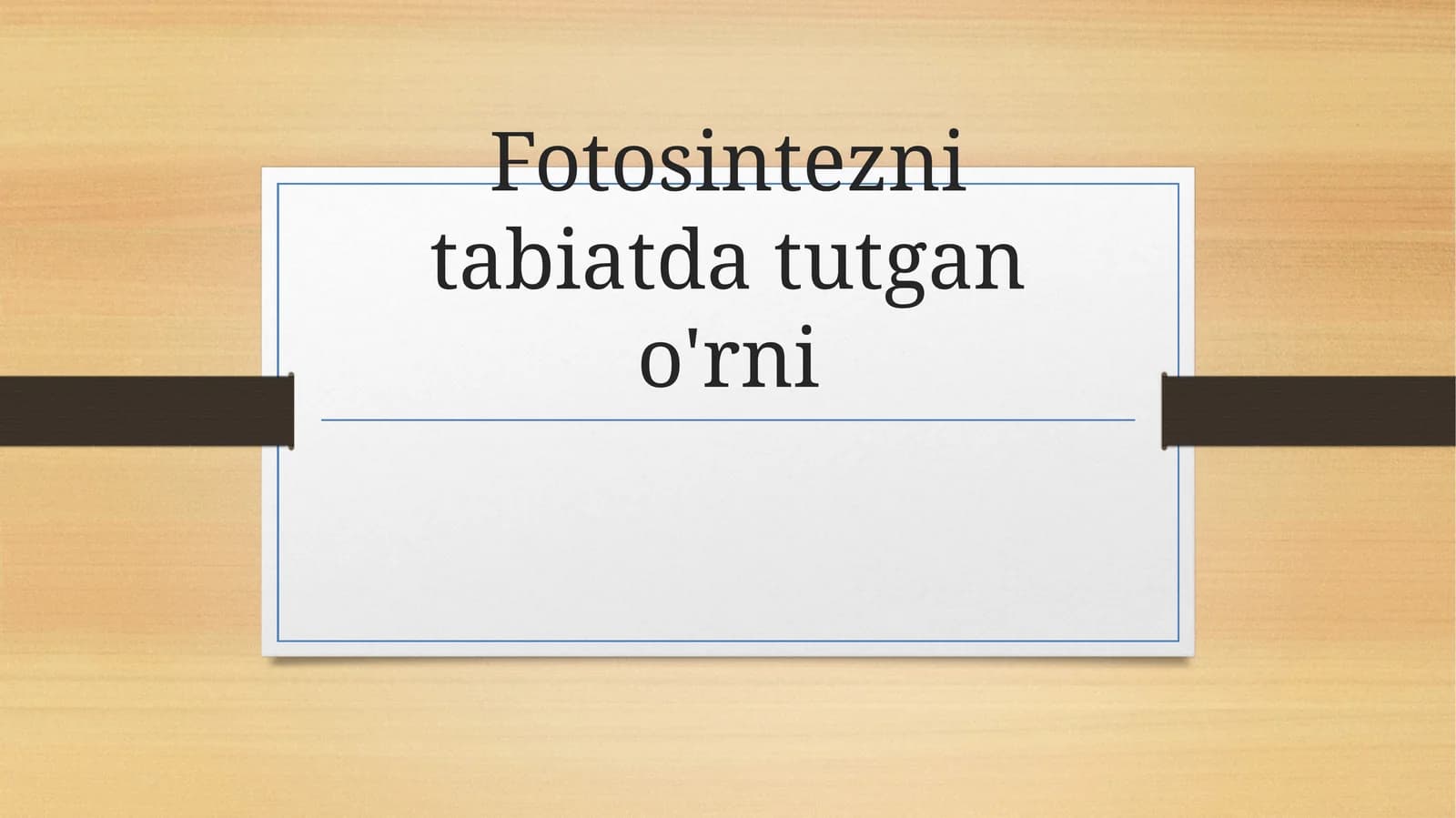 Fotosinteznitabiatdatutgano'rni