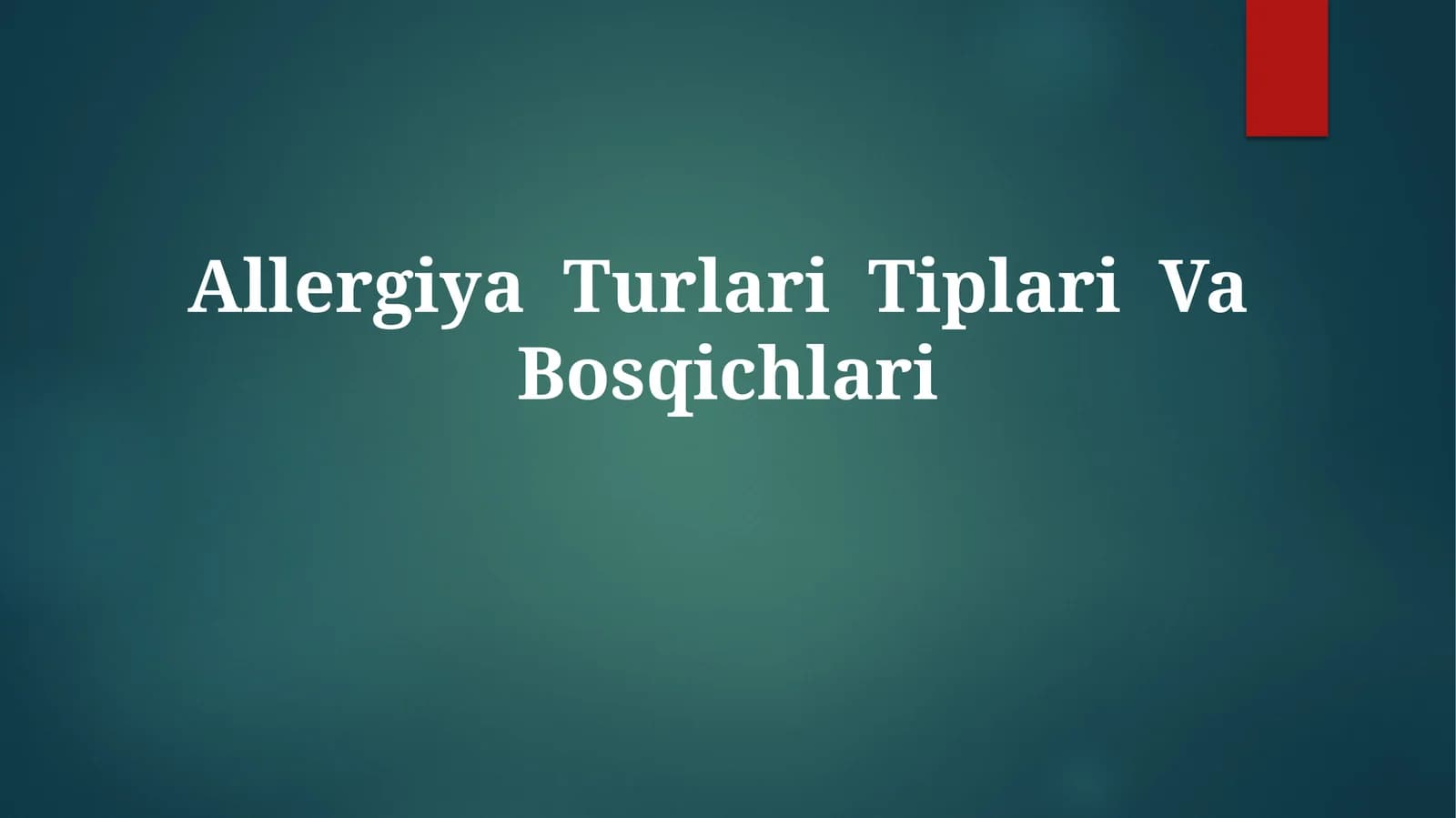 Allergiya Turlari Tiplari VaBosqichlari
