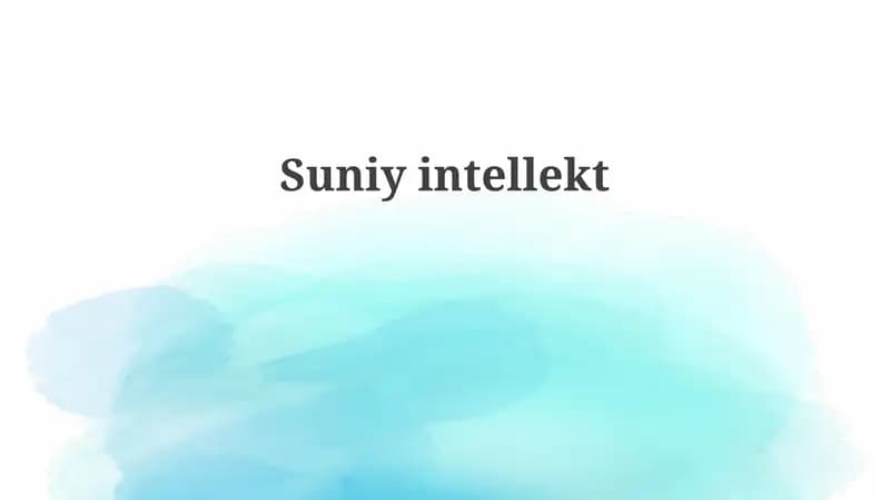 Sun'iy intellekt