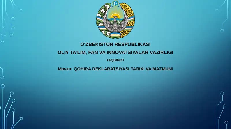 Qohira Deklaratsiyasi
