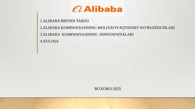 ALIBABA BRENDI TARIXI