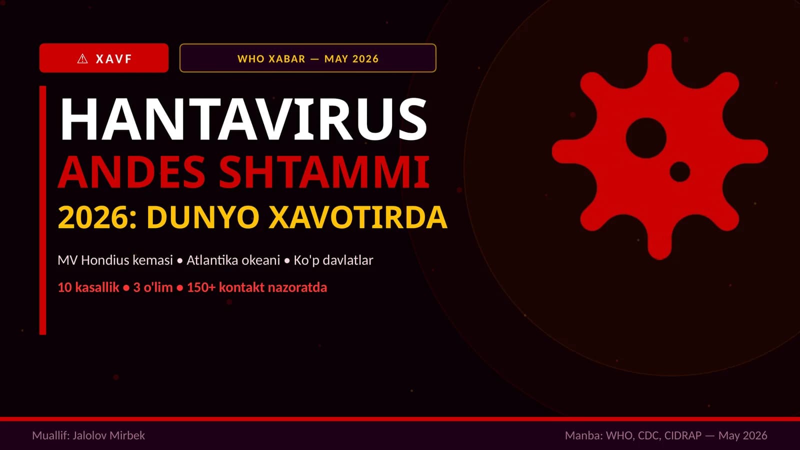Hantavirus 2026: Andes Shtammi