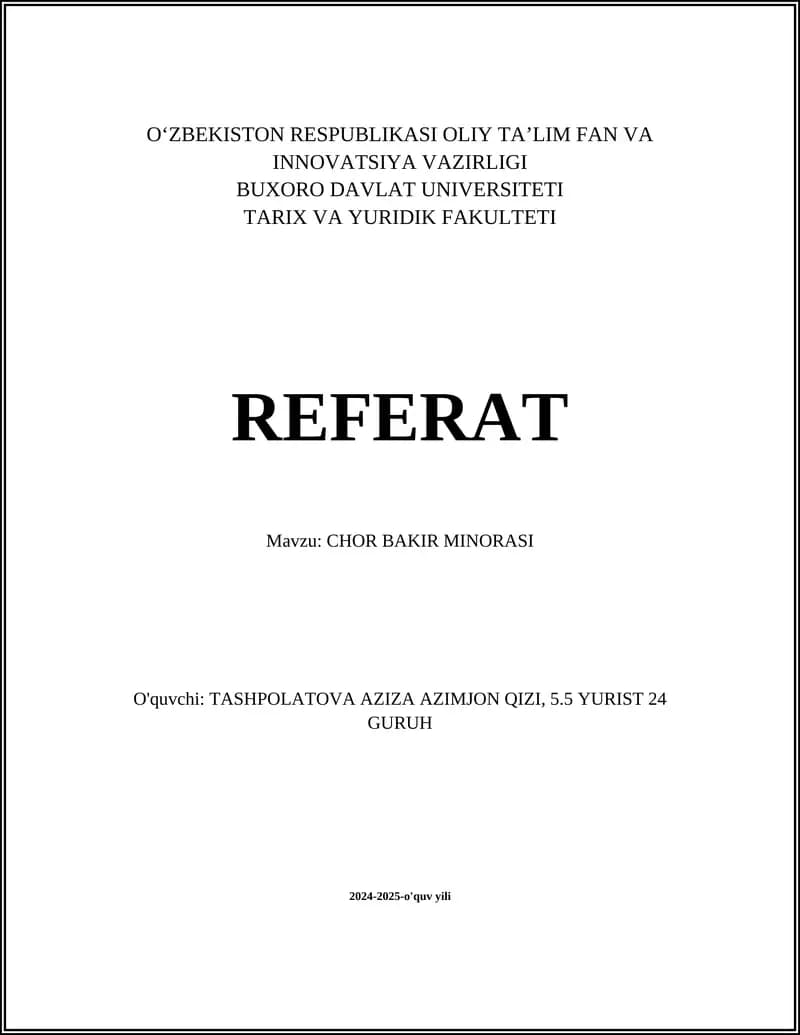 Chor Bakr Minorasi