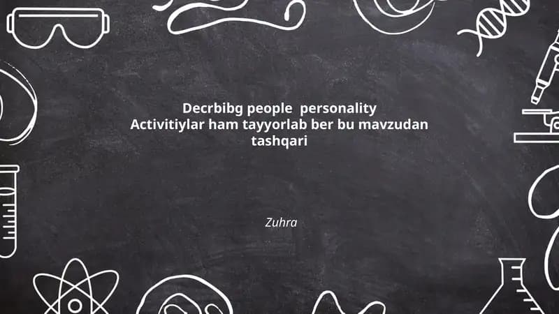 Shaxsiy xususiyatlarni tasvirlash