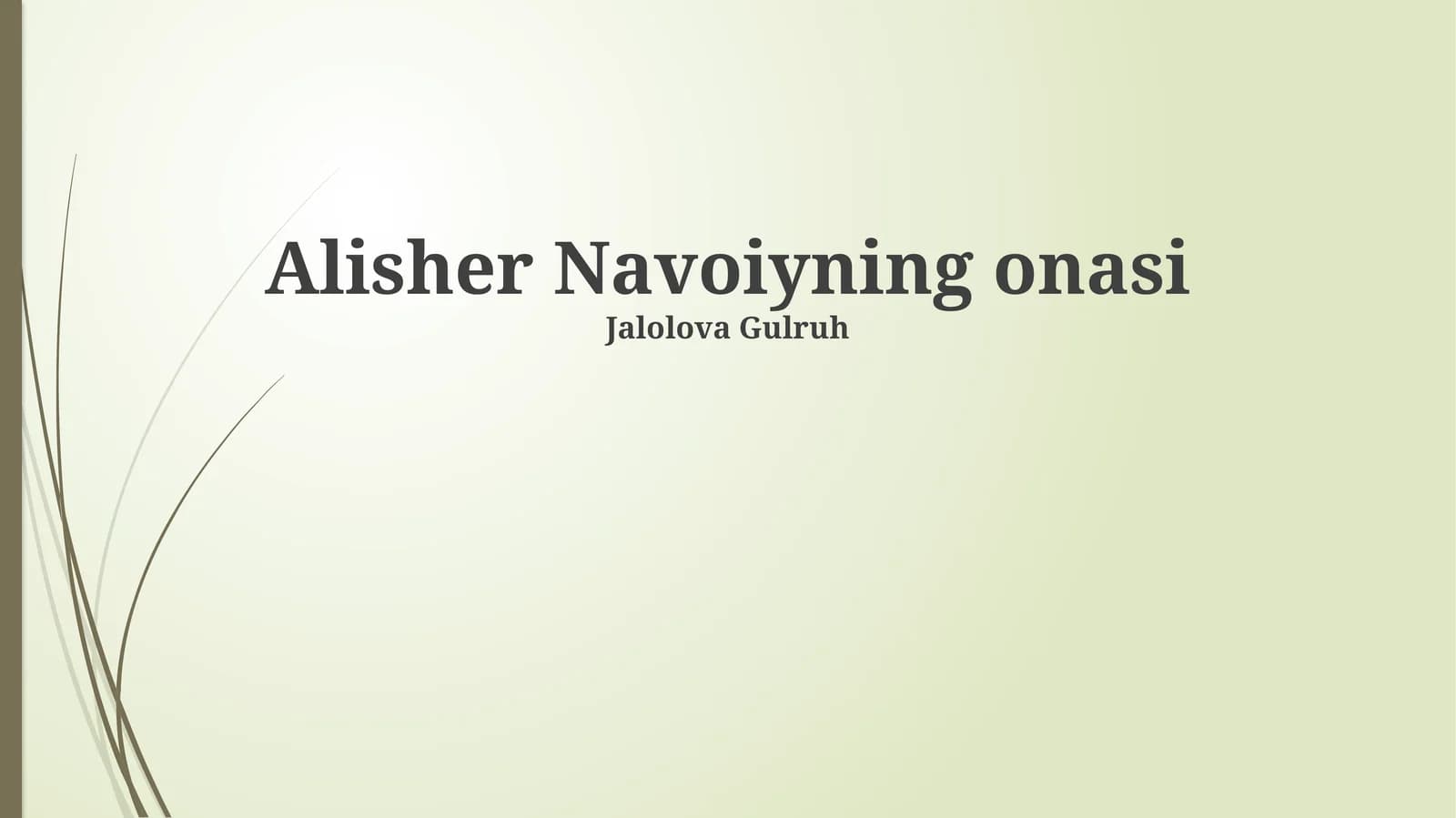 Alisher Navoiyning onasi