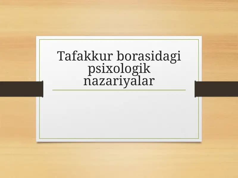 Tafakkur psixologiyasi