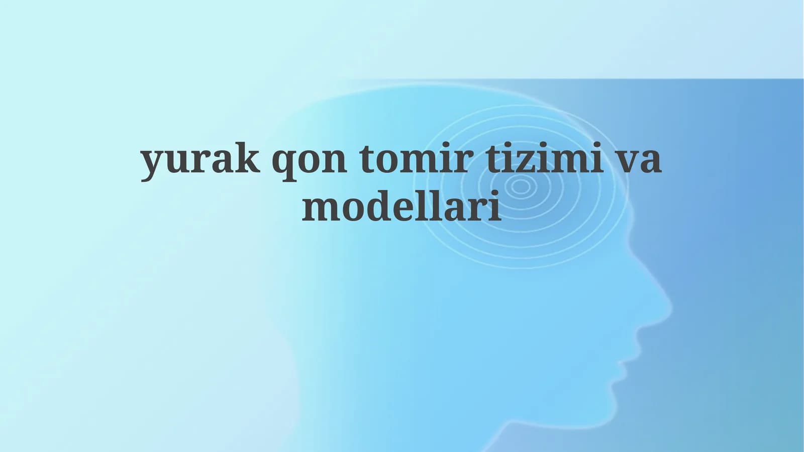 Yurak-qon tomir tizimini va modellari