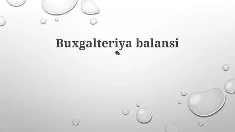 Buxgalteriya balansi