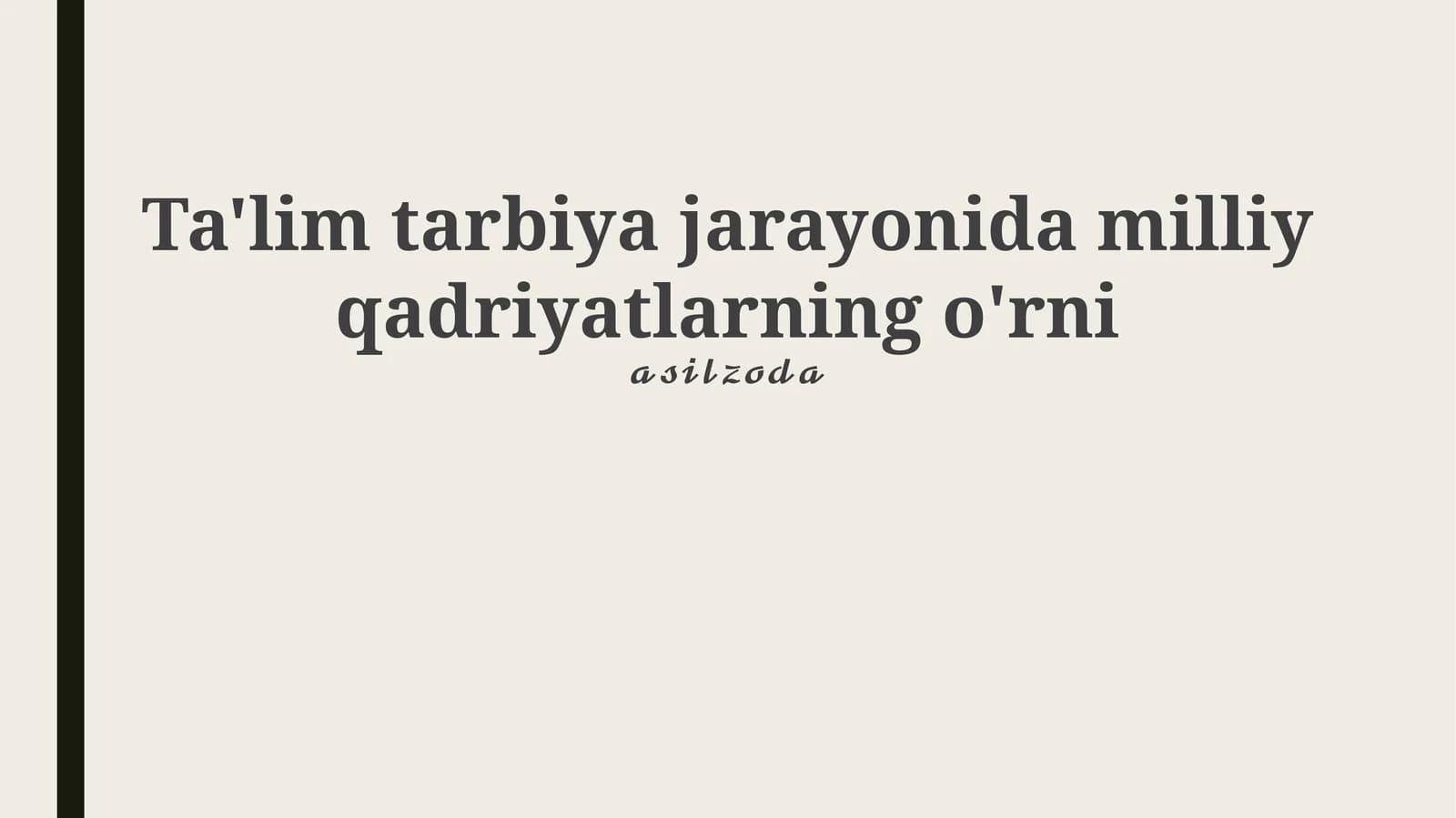 Milliy qadriyatlar: Ta'rif va mohiyat