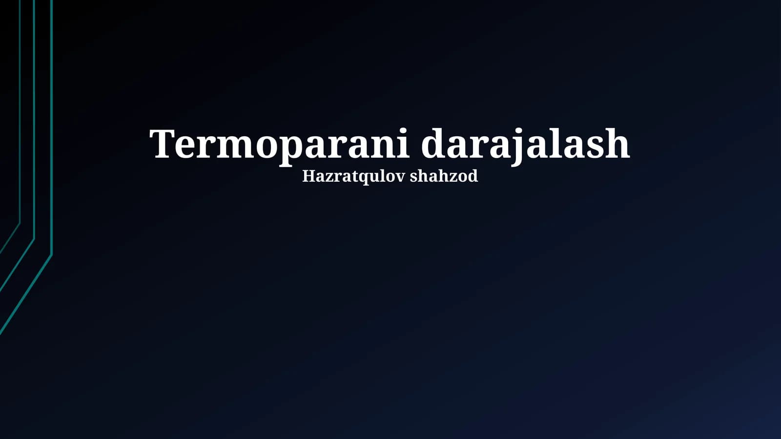 Termoparani darajalash