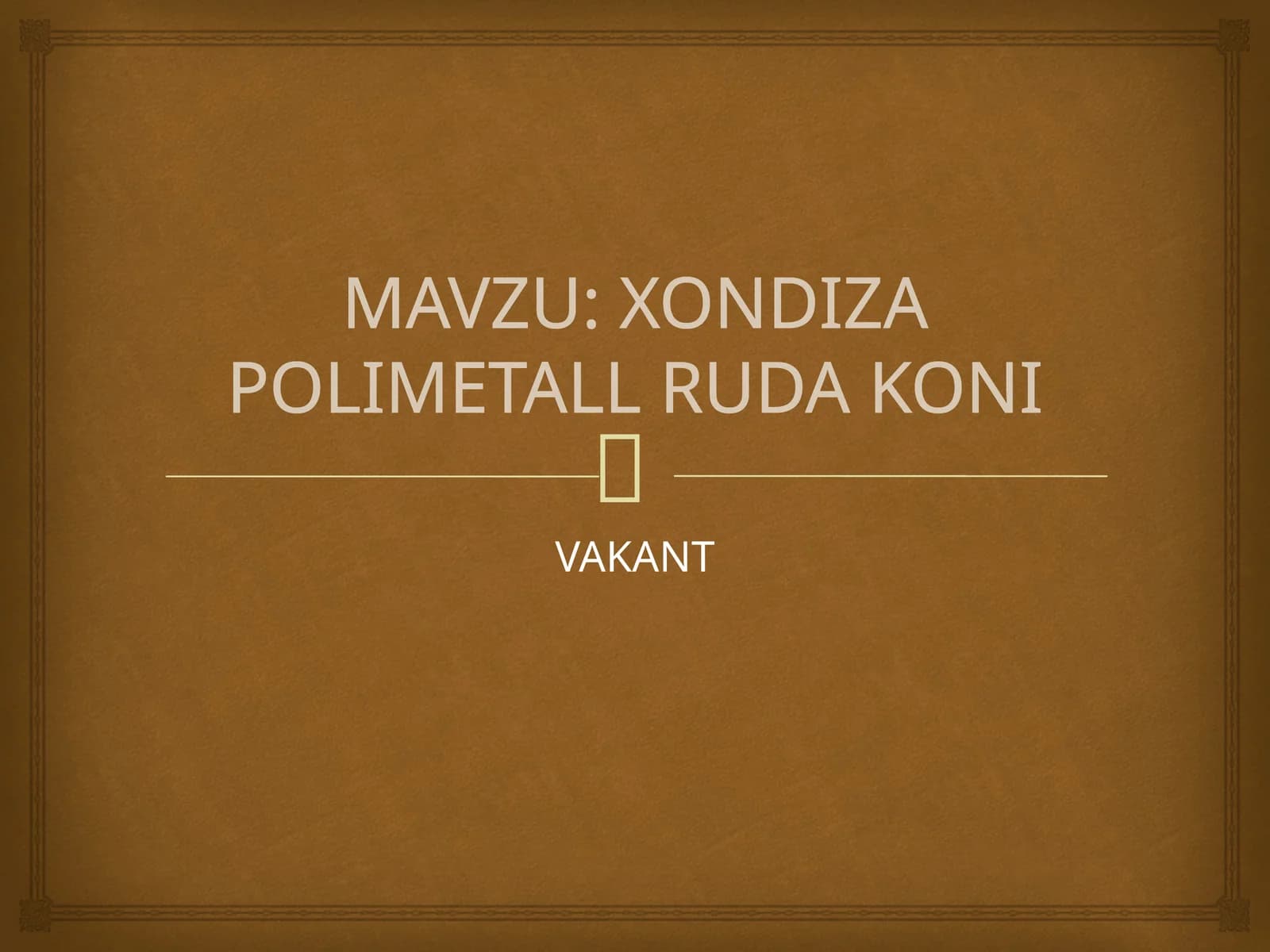 XONDIZA POLIMETALL RUDA KONI