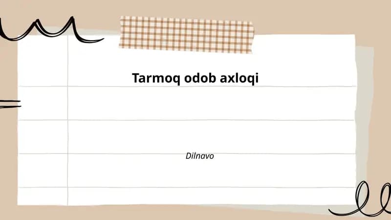 Tarmoq odob axloqi