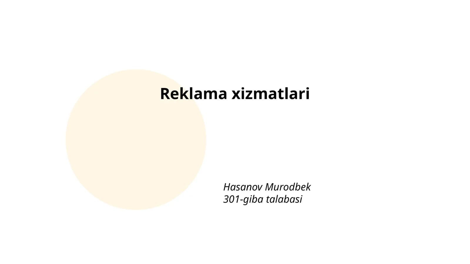 Reklama xizmatlari