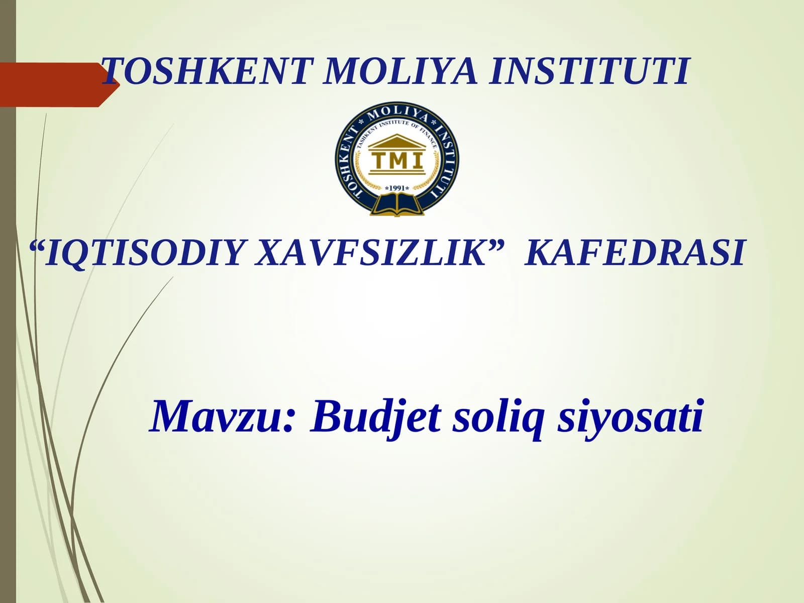 Budjet soliq siyosati