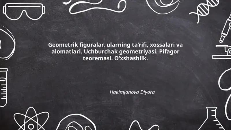 Geometrik figuralar va ularning xossalari