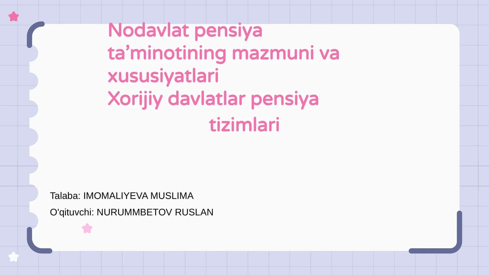 Nodavlat pensiya ta’minoti