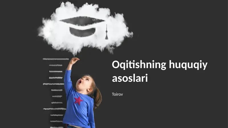 Oqitishning huquqiy asoslari