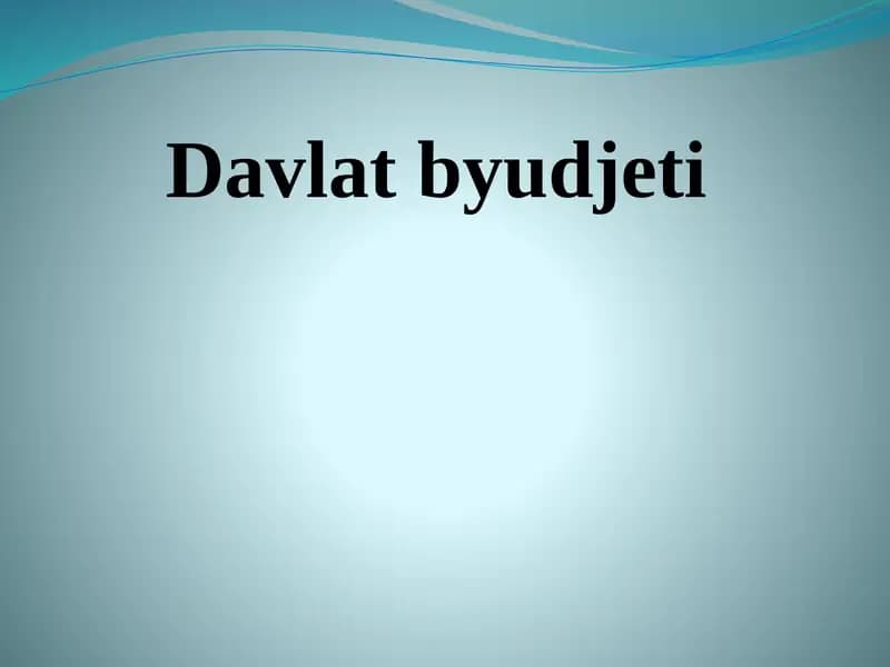 Davlat byudjeti