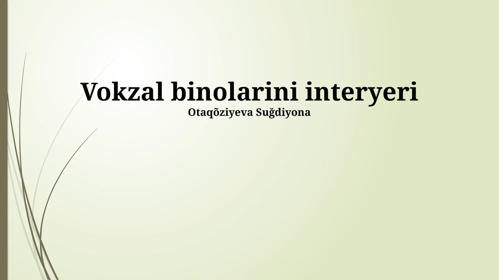 Vokzal binolarini interyeri