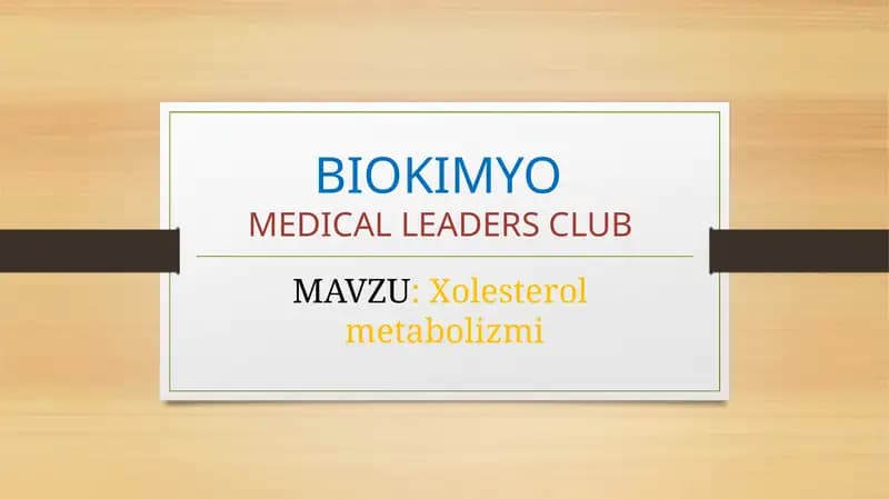 BIOKIMYOMEDICAL LEADERS CLUB
