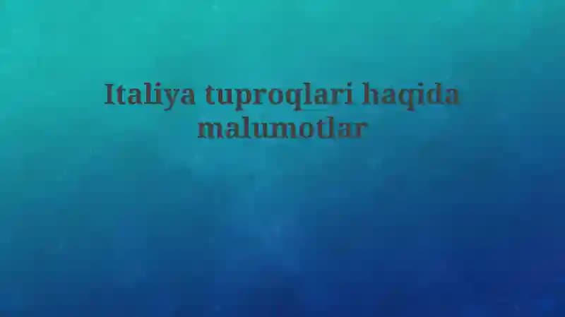 Italiya tuproqlari