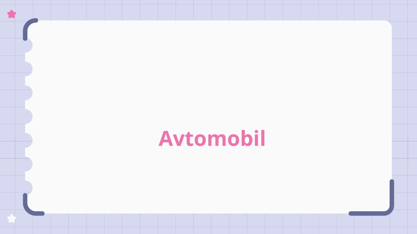 Avtomobillar bilan tanishtirish