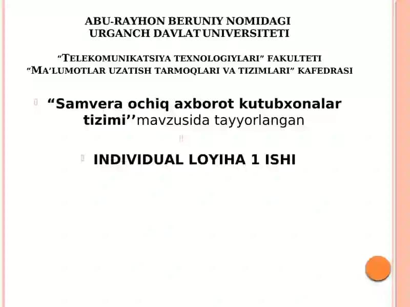 "Samveraochiqaxborotkutubxonalartizimi"