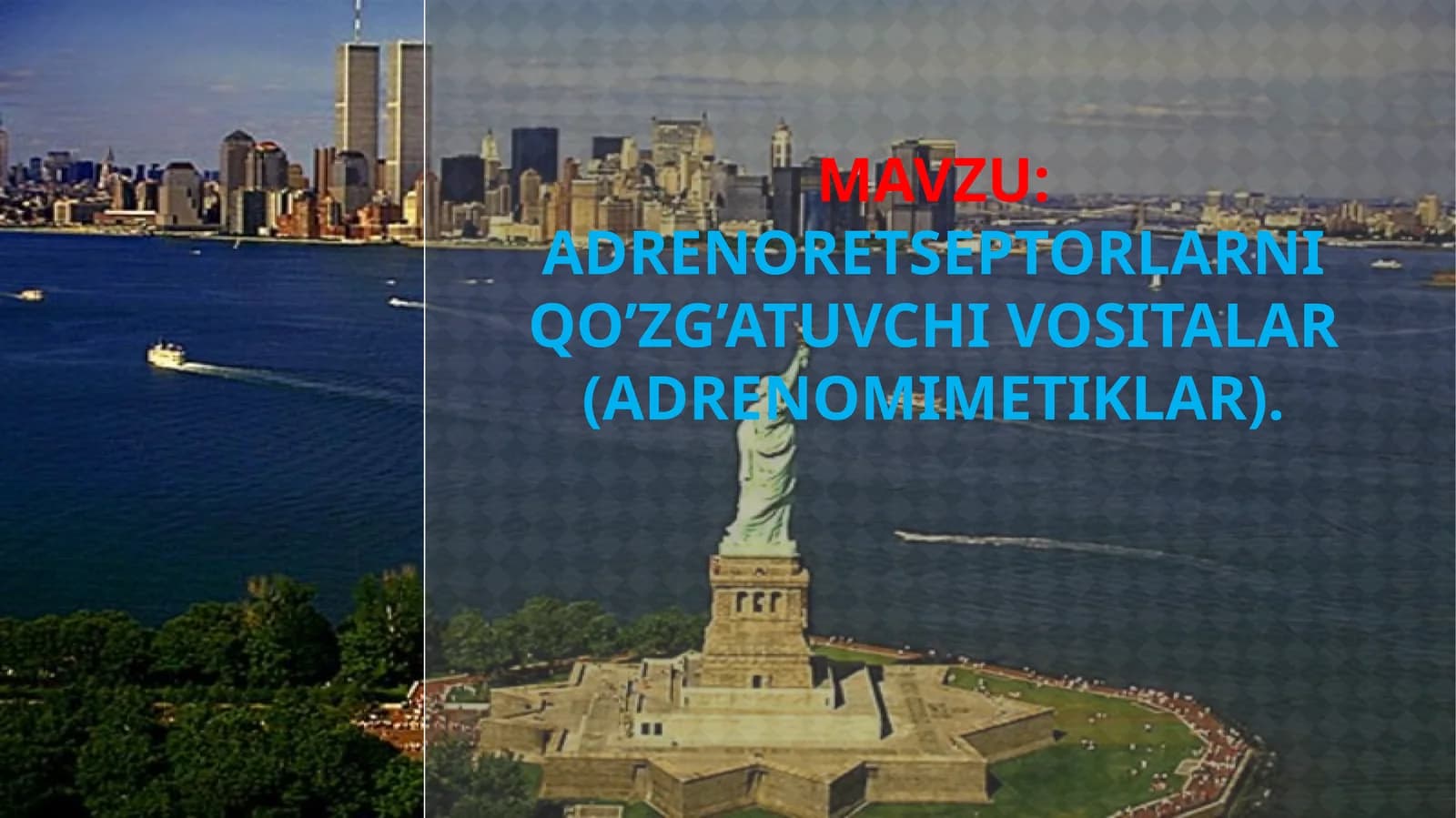 Adrenoretseptorlarni Qo’zg’atuvchi Vositalar (Adrenomimetiklar)
