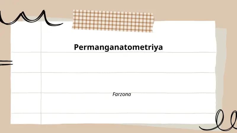 Permanganatometriya