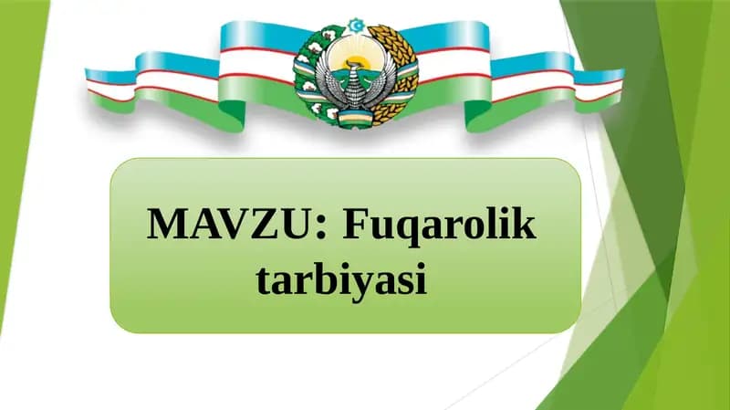 Fuqaroliktarbiyasi
