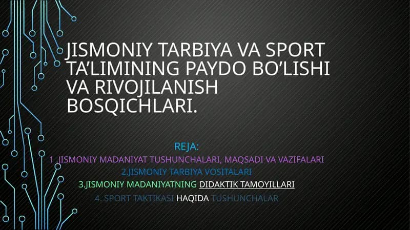 Jismoniy tarbiya va sport ta'limi
