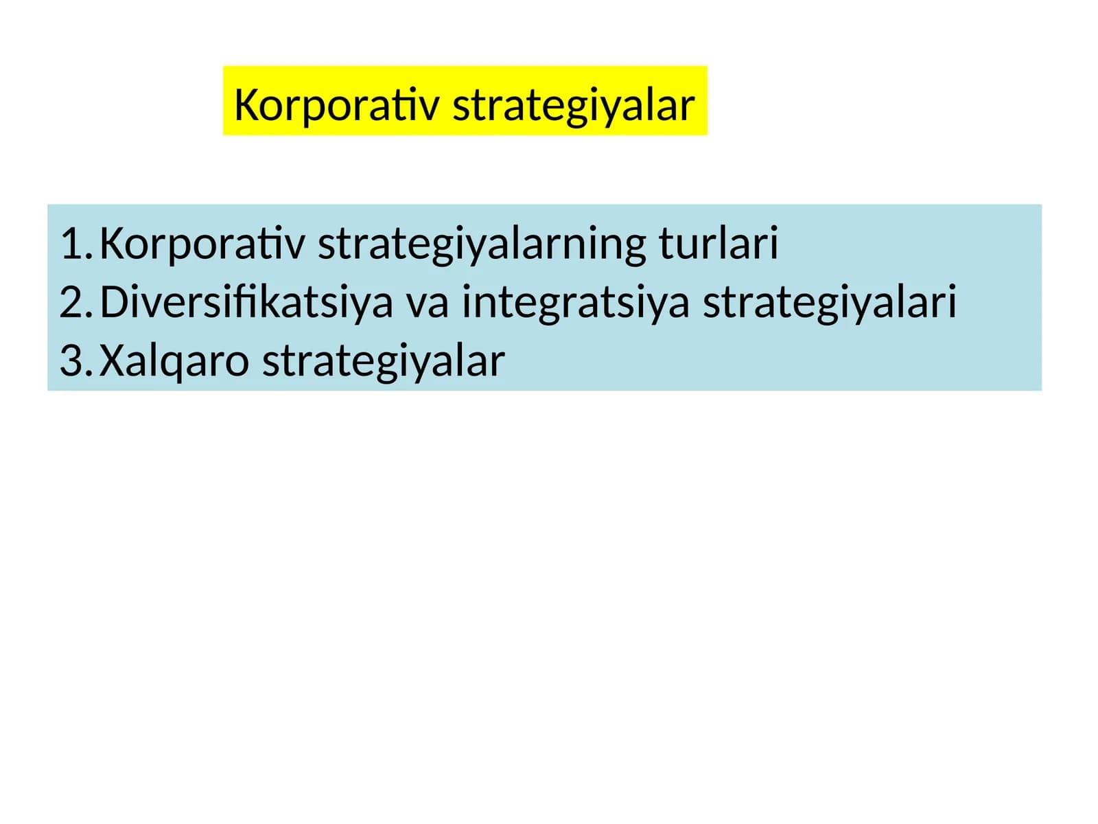 Korporativ strategiyalar