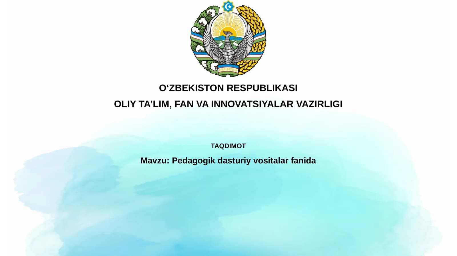 Pedagogik dasturiy va sitalar fanida