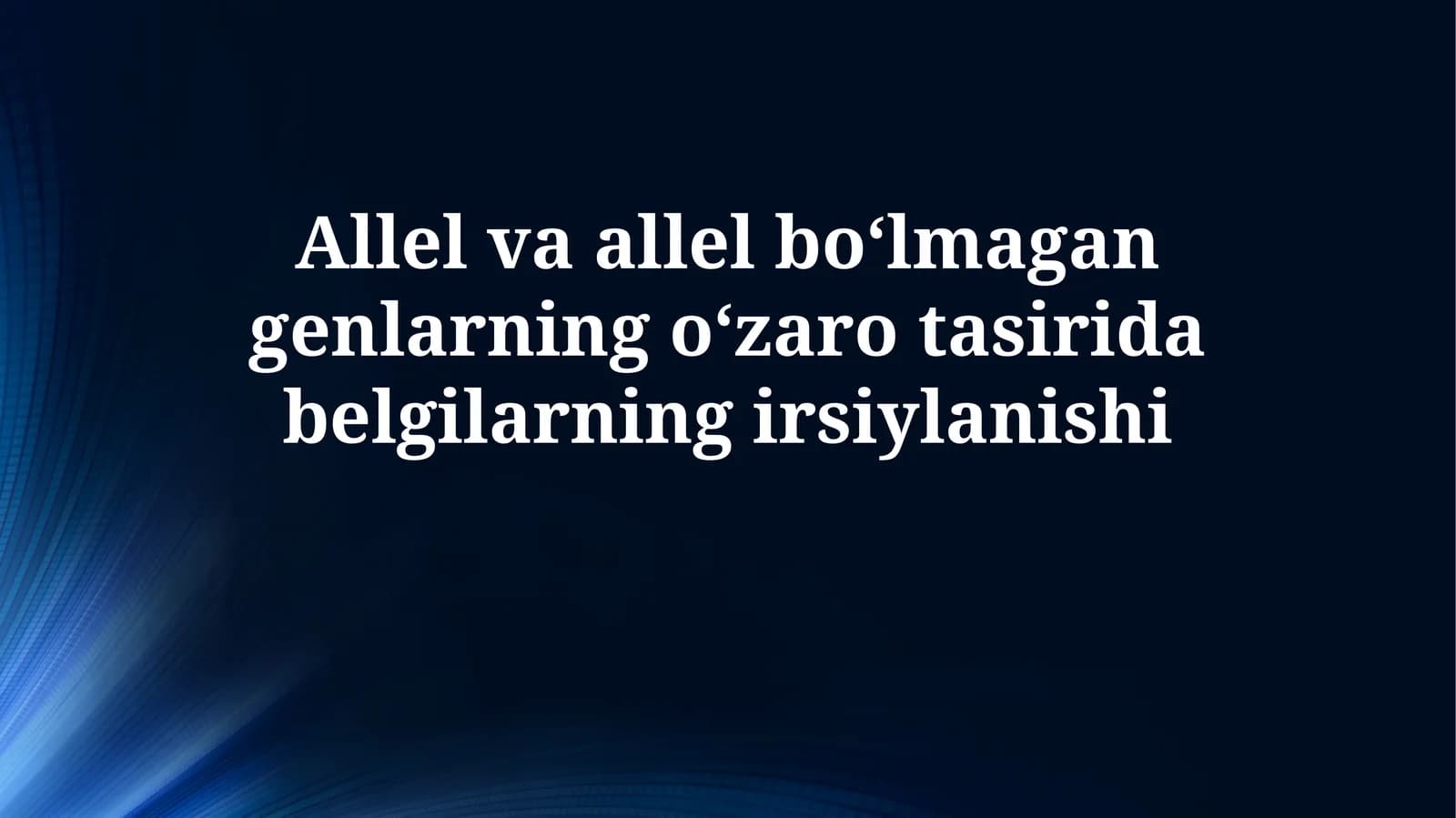 Modifikatsion o'zgaruvchanlik