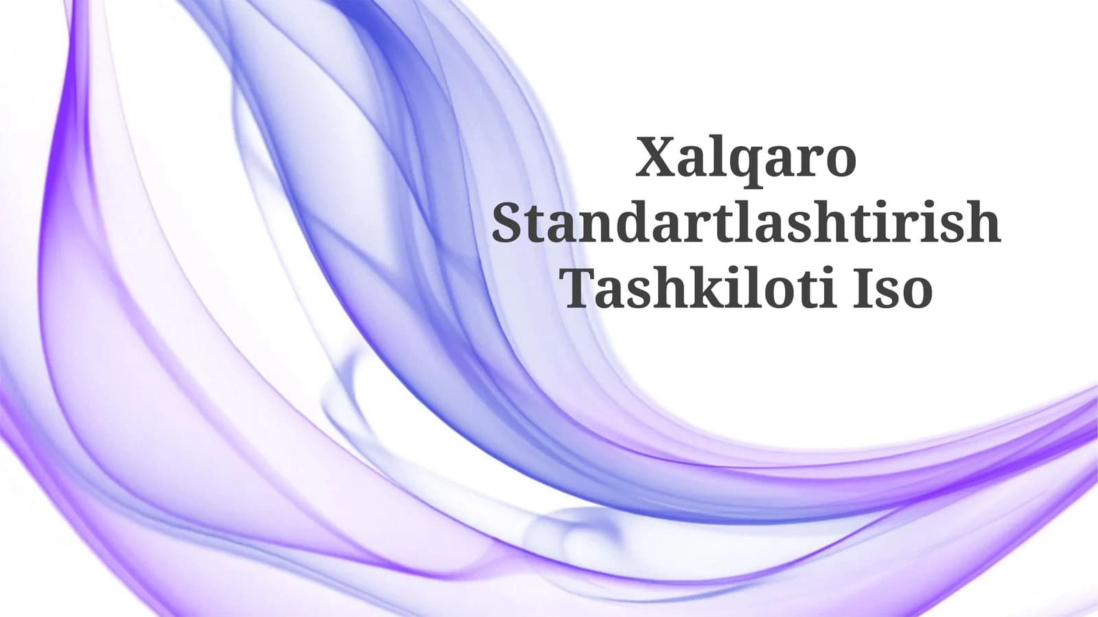 Xalqaro StandartlashtirishTashkilotiIso