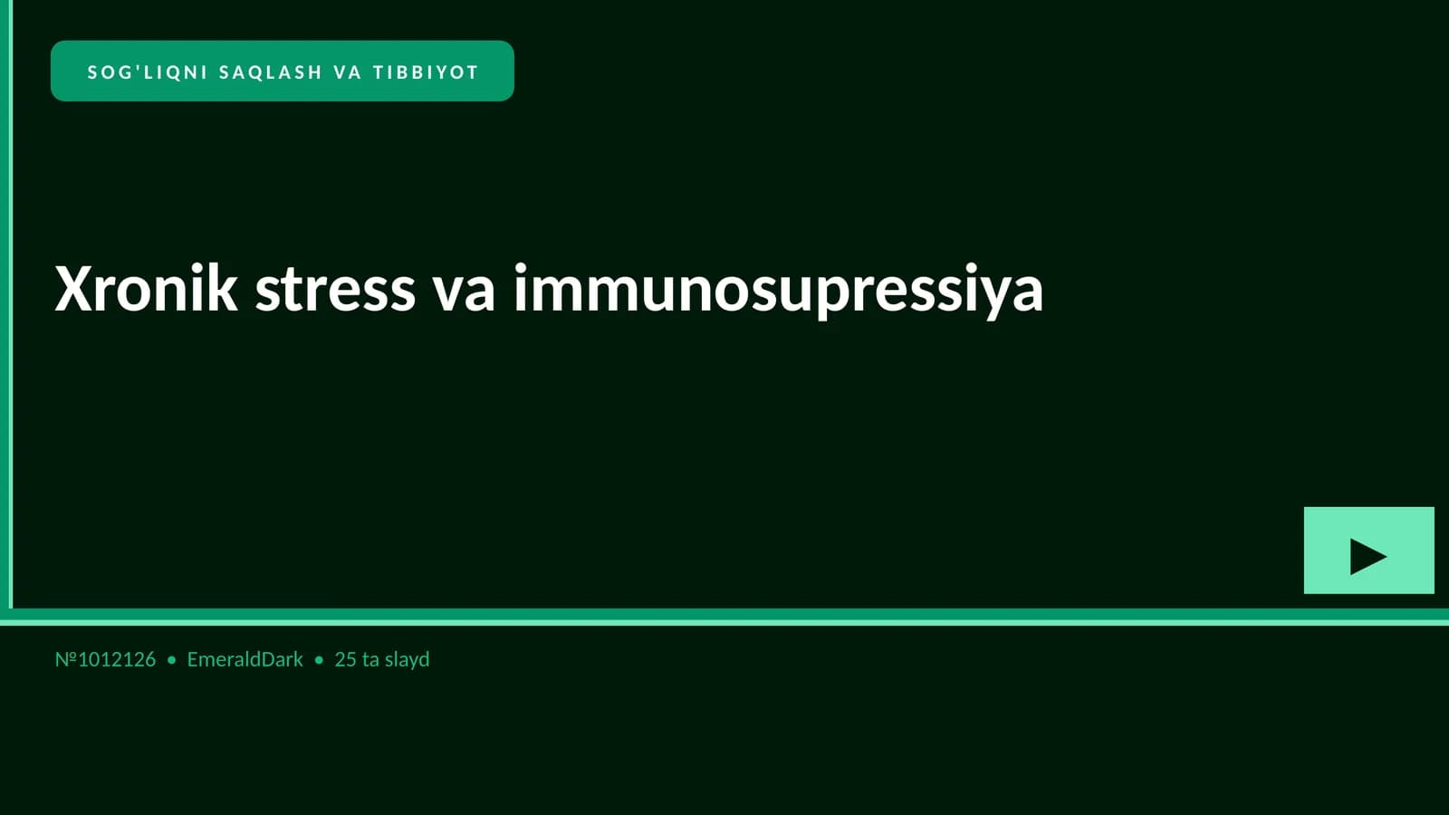 Xronik stress va immunosupressiya