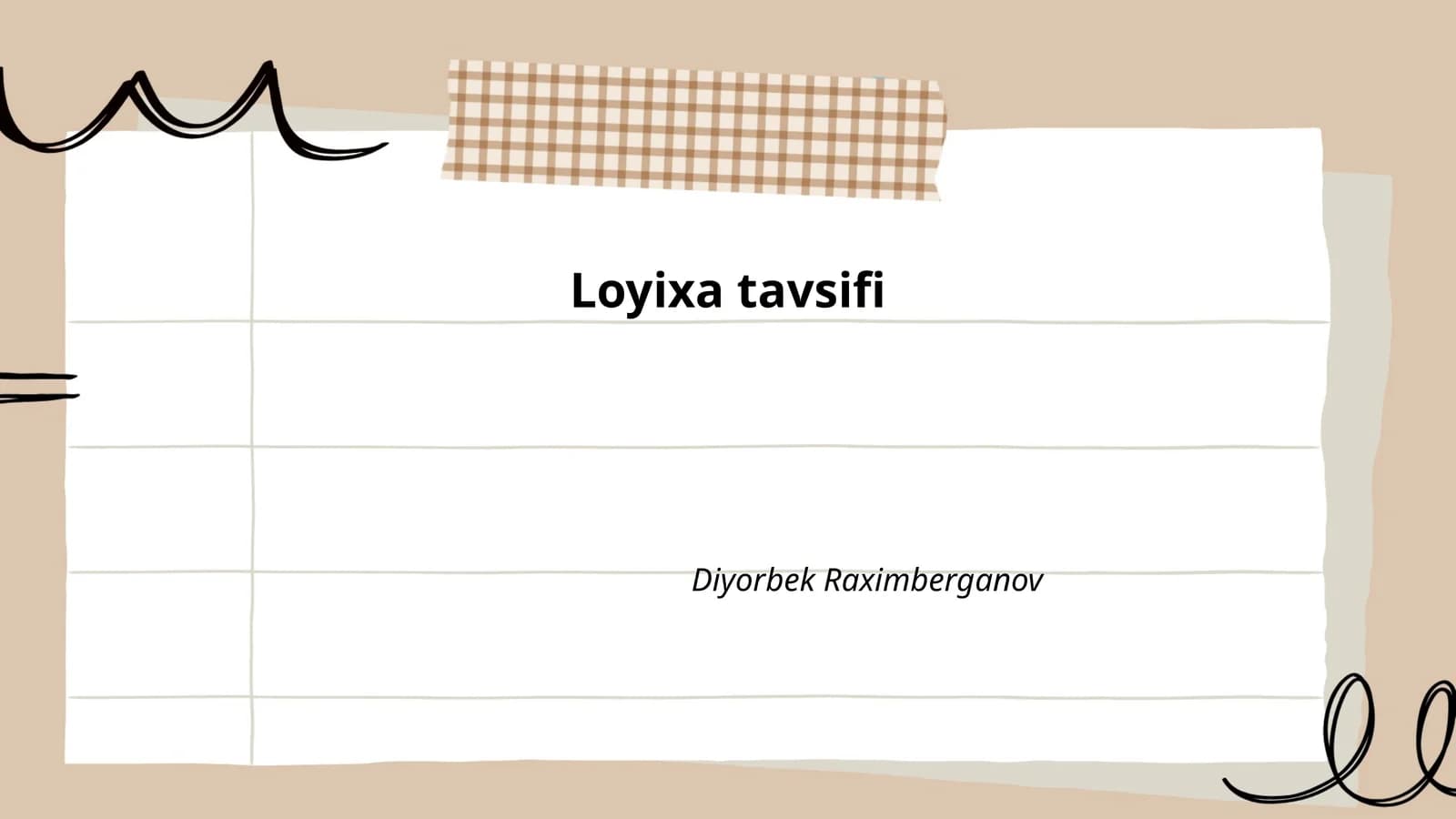 Loyixa tavsifi