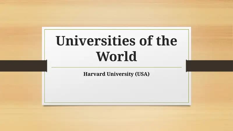 Universities of the World