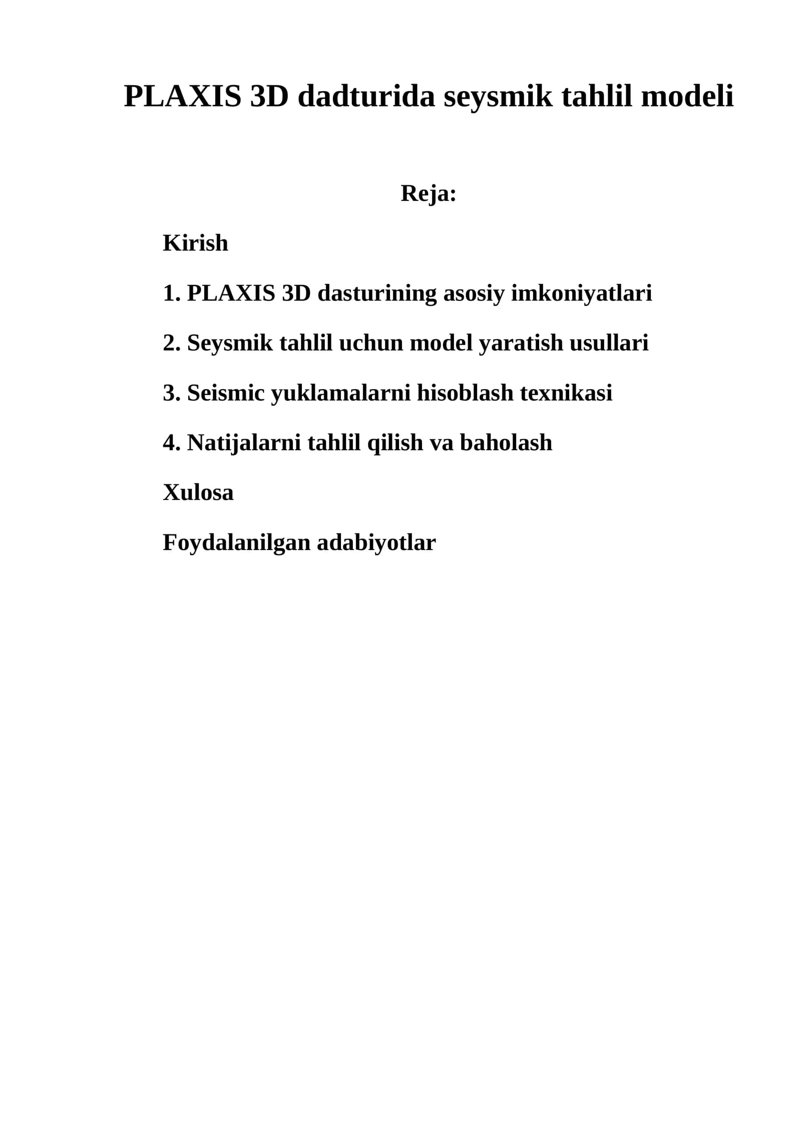 Seysmik tahlil modeli