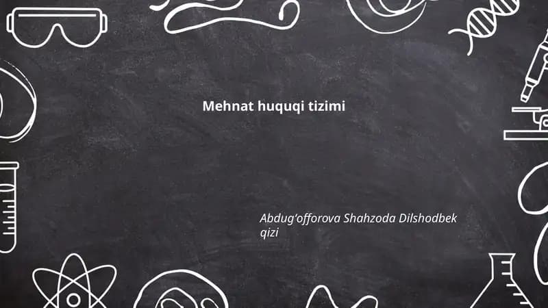 Mehnat huquqi tizimi