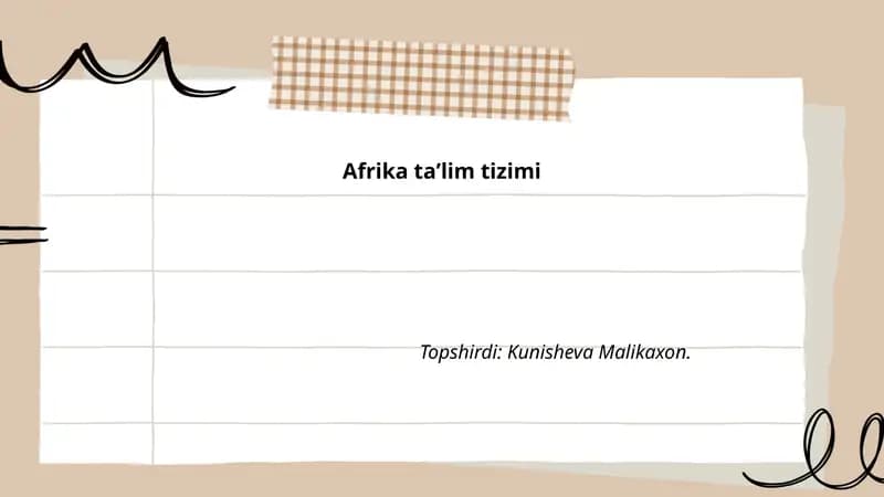 Afrika taʼlim tizimi