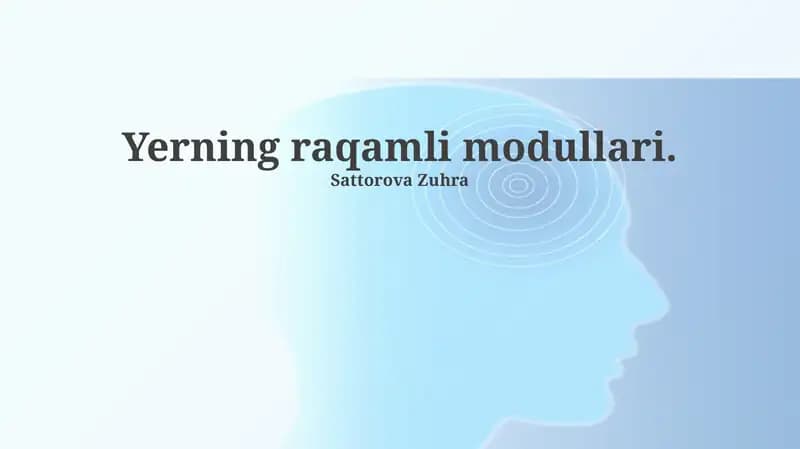 Raqamli Modullar Standartlari