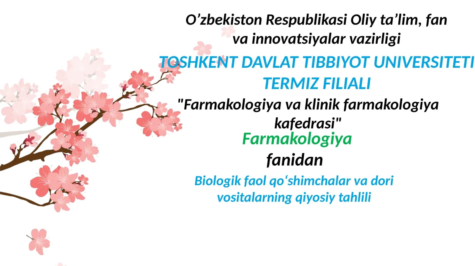 Biologik faol qo‘shimchalar va dorivositalari