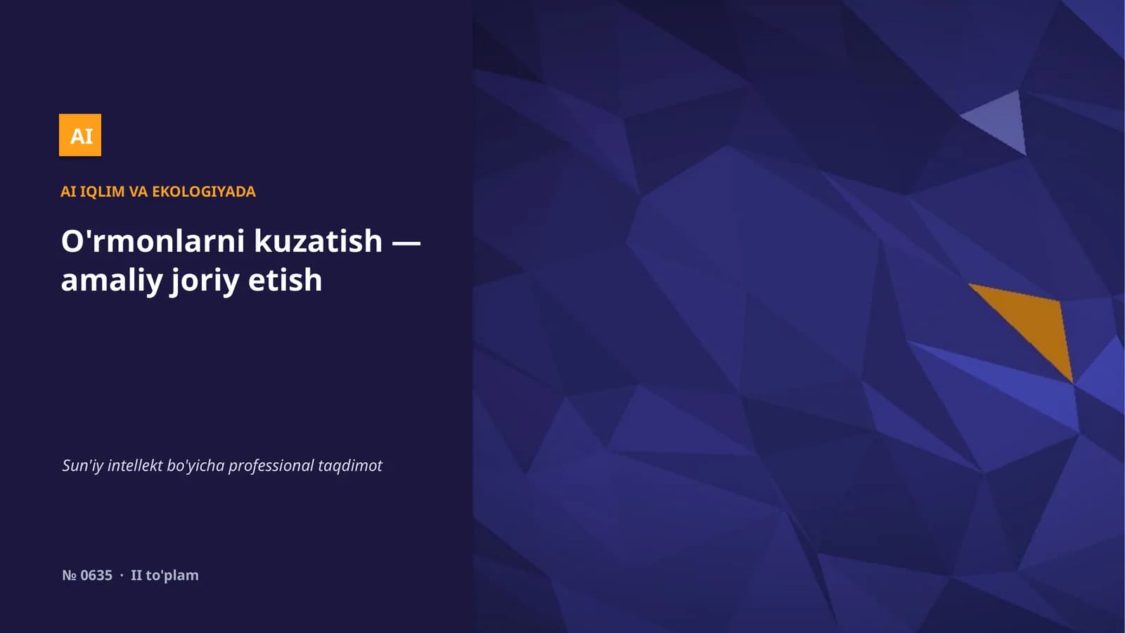 AI IQLIM VA EKOLOGIYADA