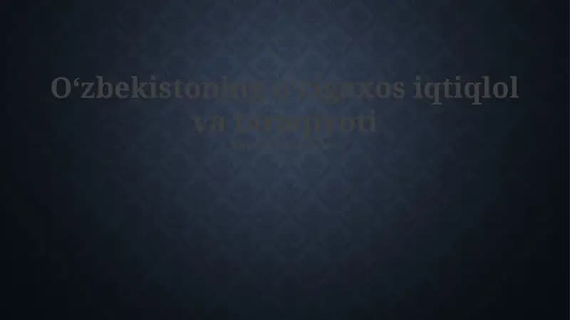 Oʻzbekiston Mustaqilligining Eʼlon Qilinishi