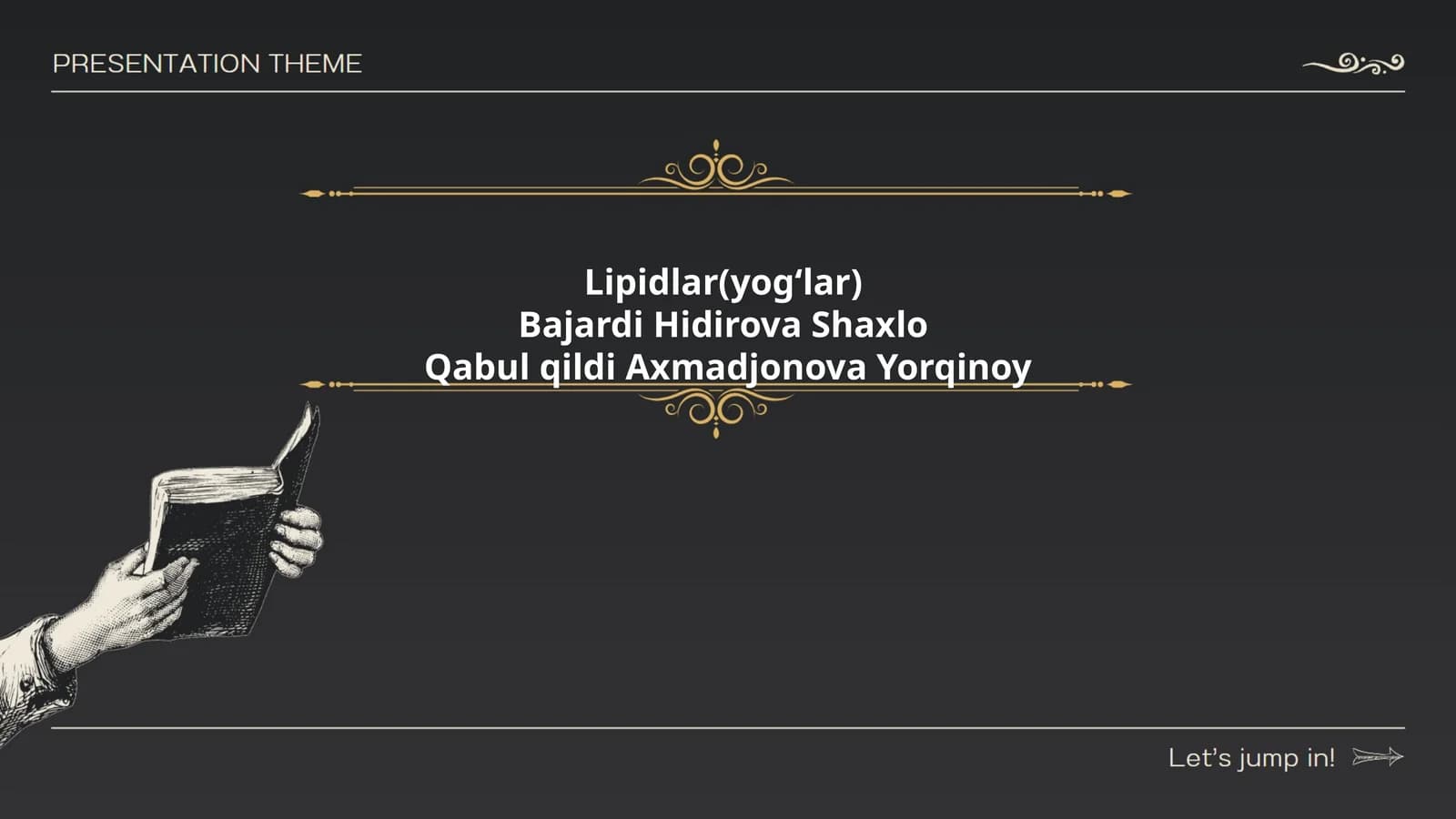 Lipidlar(yogʻlar)