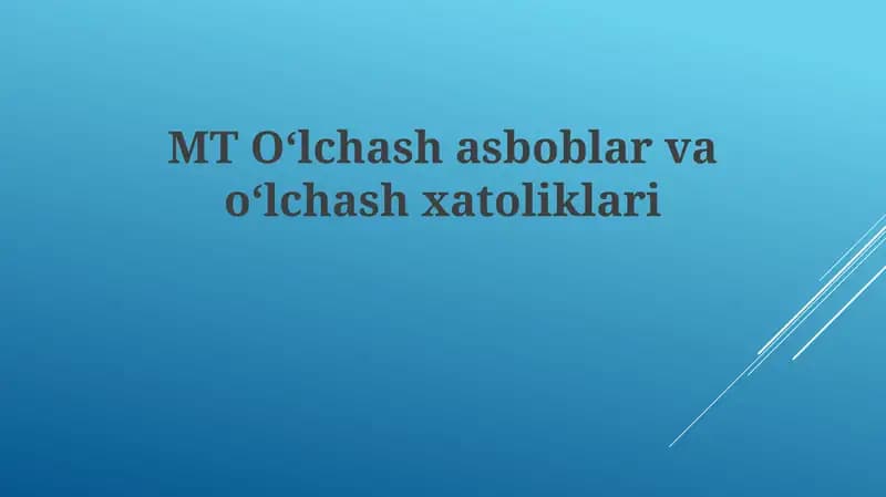 O'lchov asbobi