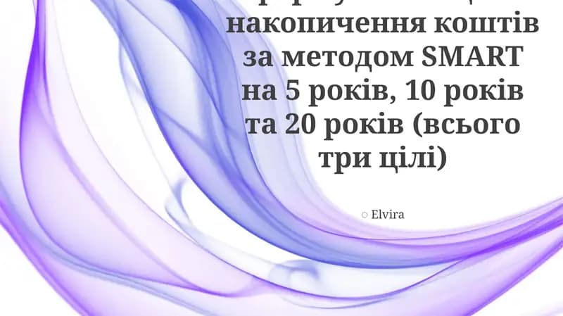 Цели накоплений по методу SMART
