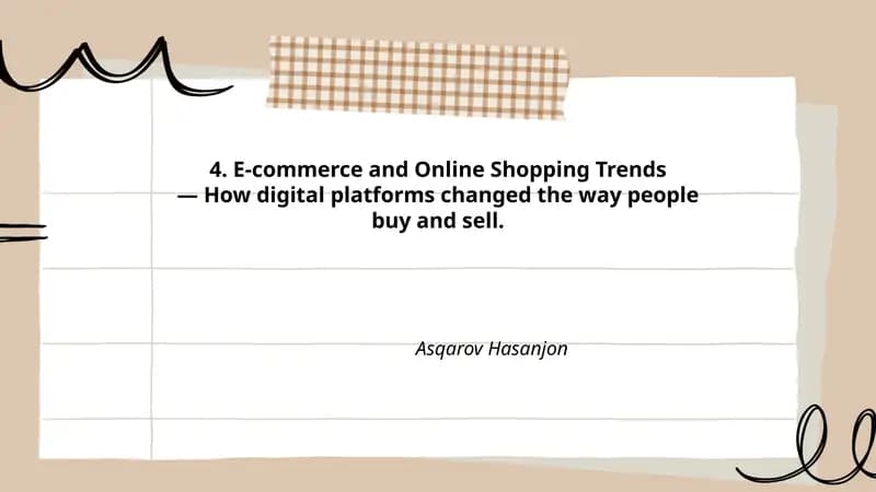 E-commerce and Online Shopping Trends