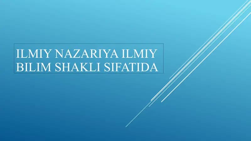 Ilmiy nazariya